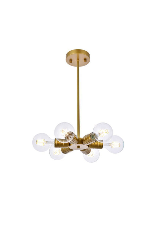 Living District Reyes 6 Light Pendant Model: LD2338BK