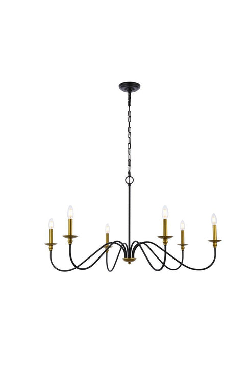 Living District Rohan 6 Light Chandelier Model: LD5056D42BRB