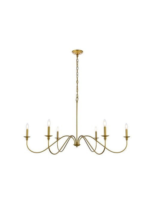 Living District Rohan 6 Light Chandelier Model: LD5056D48PN