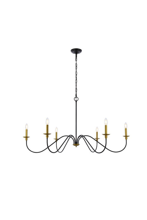 Living District Rohan 6 Light Chandelier Model: LD5056D48PN