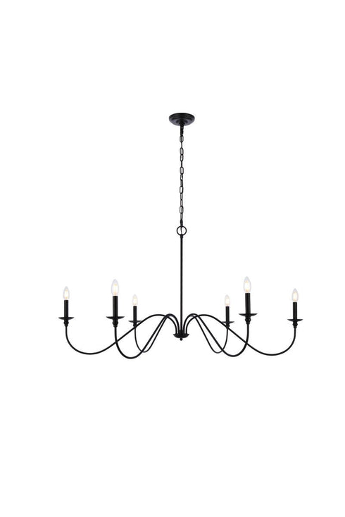 Living District Rohan 6 Light Chandelier Model: LD5056D48PN