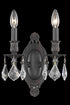 Elegant Lighting Rosalia 2 Light Sconce Model: 9202W9AB-GT/RC