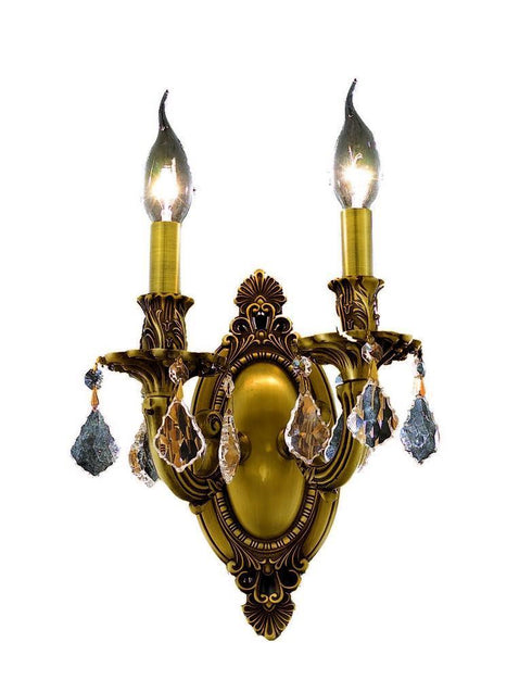 Elegant Lighting Rosalia 2 Light Sconce Model: 9202W9AB-GT/RC