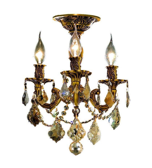 Elegant Lighting Rosalia 3 Light Flush Mount Model: 9203F13DB/SS