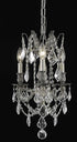 Elegant Lighting Rosalia 3 Light Pendant Model: 9203D13PW/RC