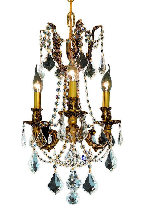Elegant Lighting Rosalia 3 Light Pendant Model: 9203D13PW/RC