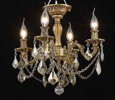 Elegant Lighting Rosalia 4 Light Flush Mount Model: 9204F17AB/EC