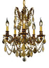 Elegant Lighting Rosalia 5 Light Pendant Model: 9205D18FG-GT/RC
