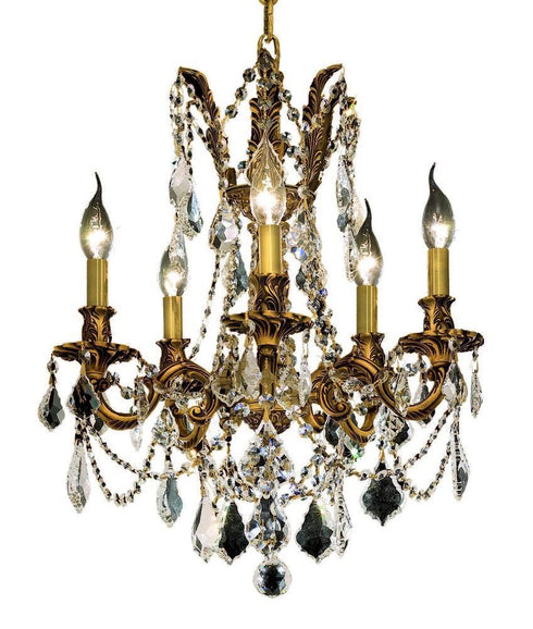 Elegant Lighting Rosalia 5 Light Pendant Model: 9205D18FG-GT/RC