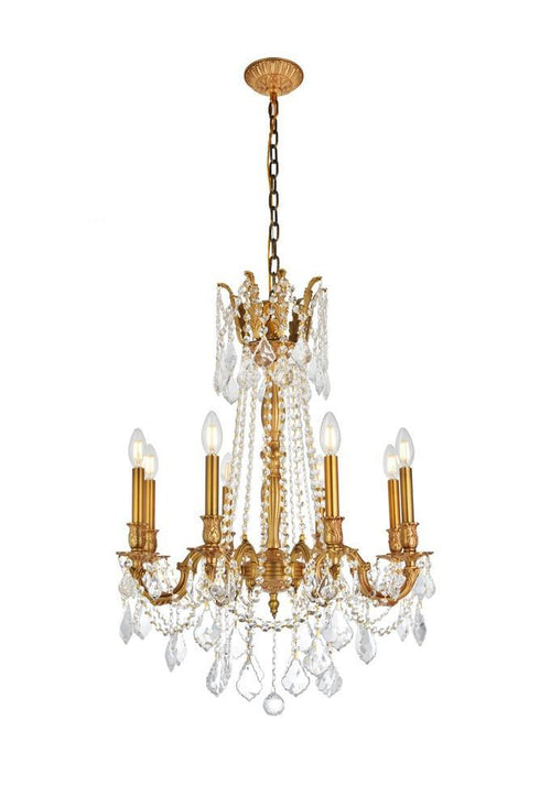 Elegant Lighting Rosalia 8 Light Chandelier Model: 9208D24FG/RC