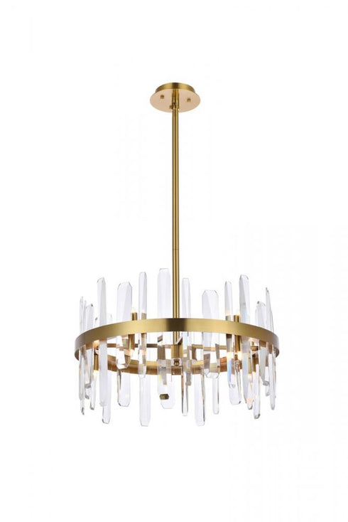 Elegant Lighting Serena 10 Light Pendant Model: 2200D20SG