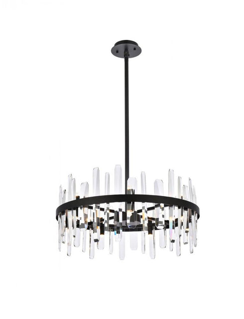 Elegant Lighting Serena 14 Light Pendant Model: 2200D25BK