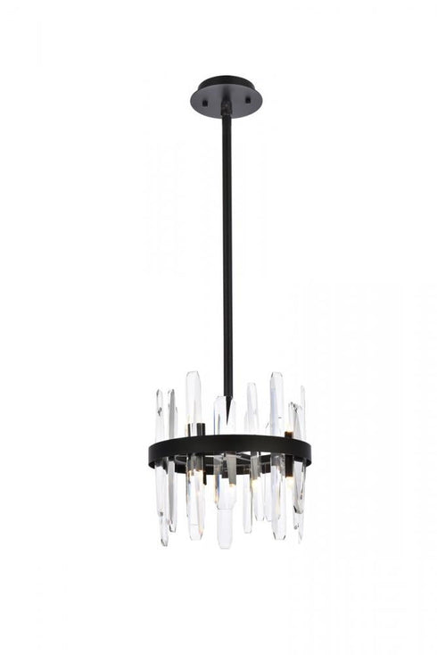 Elegant Lighting Serena 6 Light Pendant Model: 2200D12BK