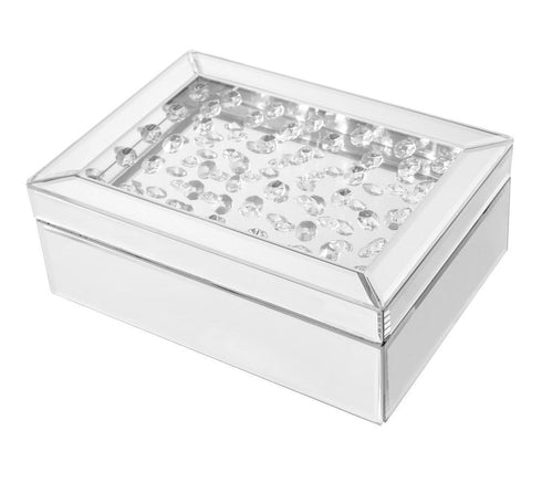 Elegant Lighting Sparkle 10 Inch . Contemporary Crystal Jewelry Box Inch Clear Model: MR9119