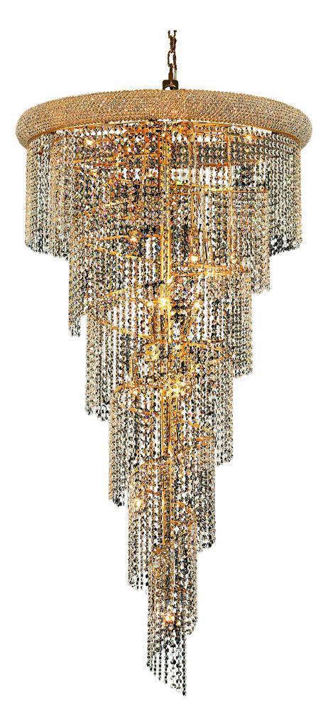 Elegant Lighting Spiral 26 Light Foyer Light Model: V1801SR30C/SS