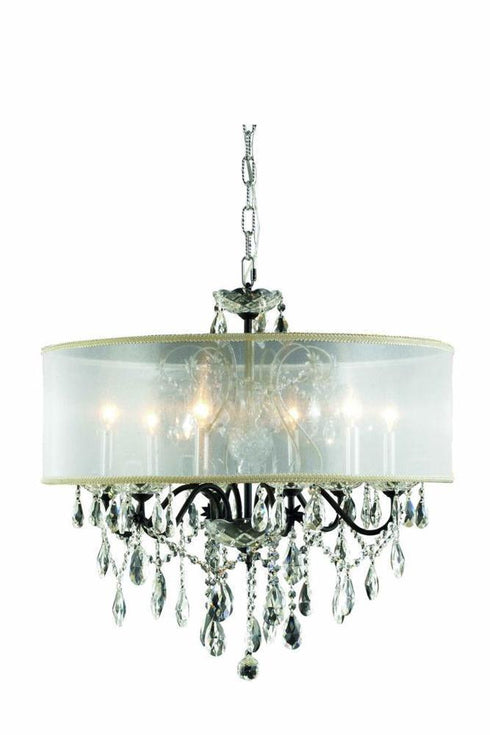 Elegant Lighting St. Francis 6 Light Chandelier Model: 2016D24DB+SH/SS
