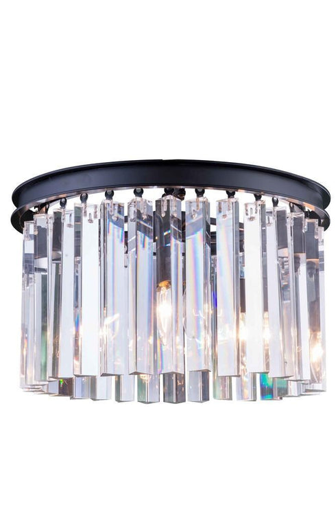 Elegant Lighting Sydney 3 Light Flush Mount Model: 1208F16MB/RC