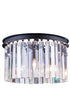 Elegant Lighting Sydney 3 Light Flush Mount Model: 1208F16MB/RC