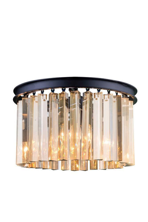 Elegant Lighting Sydney 3 Light Flush Mount Model: 1208F16MB/RC