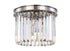 Elegant Lighting Sydney 3 Light Flush Mount Model: 1238F12MB-SS/RC