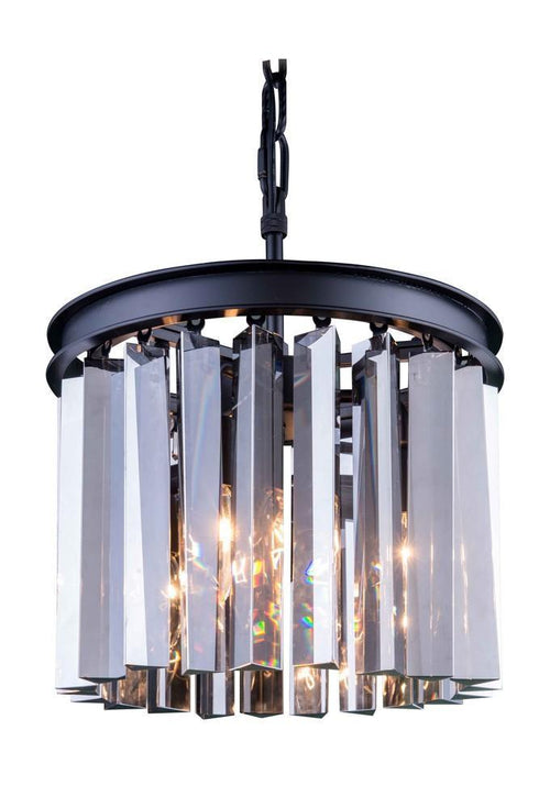 Elegant Lighting Sydney 3 Light Pendant Model: 1208D12PN-GT/RC