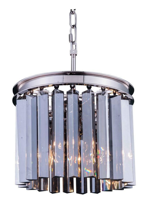 Elegant Lighting Sydney 3 Light Pendant Model: 1208D12PN-GT/RC