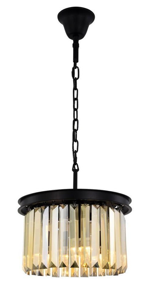 Elegant Lighting Sydney 3 Light Pendant Model: 1238D16MB/RC