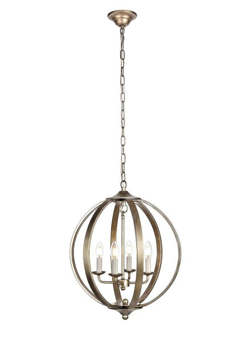 Elegant Lighting Tate 1 Light Pendant Model: LD6011D18S