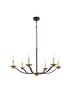Living District Trey 6 Light Pendant Model: LD641D36BK