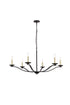 Living District Trey 6 Light Pendant Model: LD641D36BK
