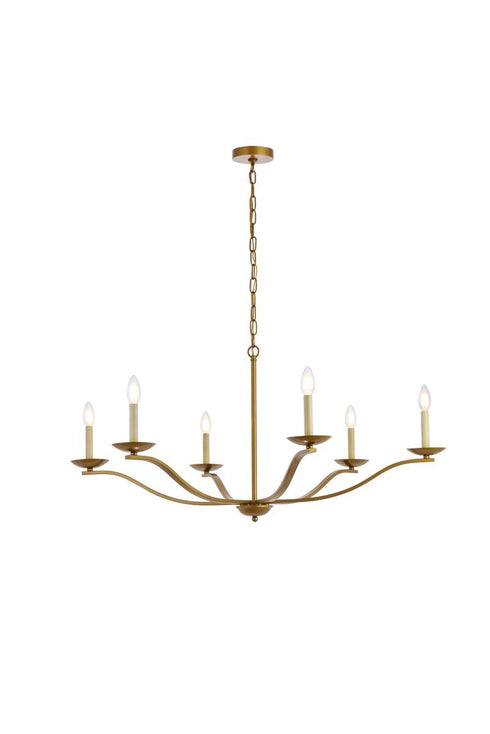Living District Trey 6 Light Pendant Model: LD641D36BK