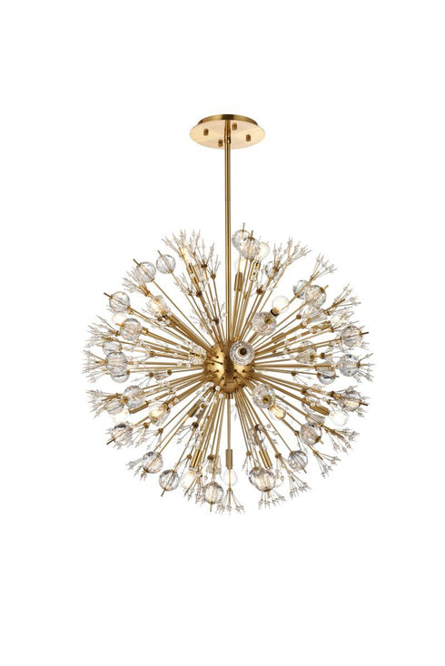 Elegant Lighting Vera 18 Light Pendant Model: 2500D32BK
