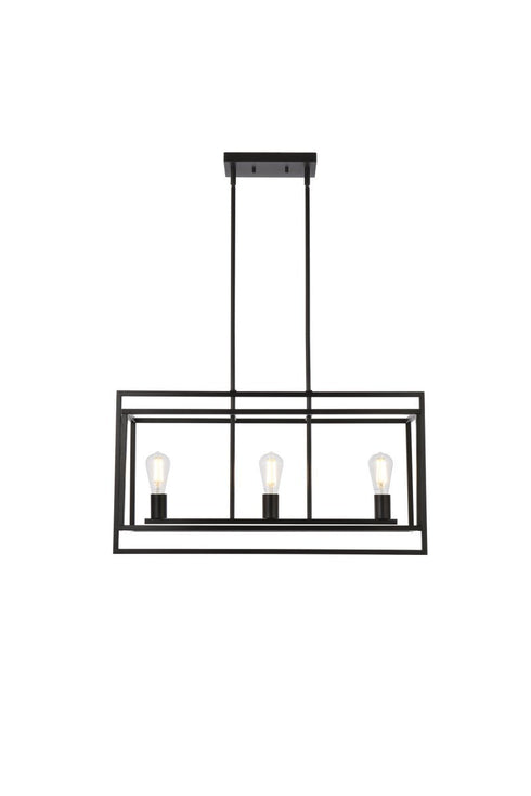 Living District Voir 3 Light Pendant Model: LD7056D32BK