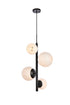 Living District Wells 4 Light Pendant Model: LD655D18BRK