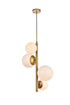Living District Wells 4 Light Pendant Model: LD655D18BRK