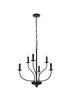 Living District Westley 6 Light Pendant Model: LD7046D24BK