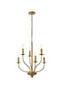 Living District Westley 6 Light Pendant Model: LD7046D24BK