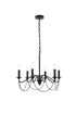 Living District Westley 6 Light Pendant Model: LD7048D24BK