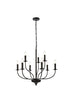 Living District Westley 9 Light Pendant Model: LD7047D28BK