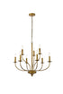 Living District Westley 9 Light Pendant Model: LD7047D28BK