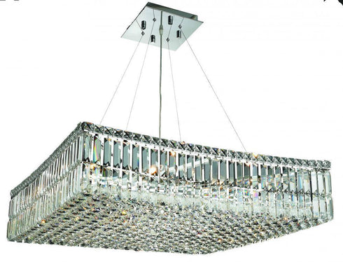 Elegant Lighting 12 Light Maxime 12 Light Chrome Chandelier Clear Royal Model: V2032D20C/RC