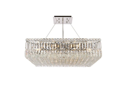 Elegant Lighting 12 Light Maxime 12 Light Chrome Chandelier Clear Royal Model: V2032D20C/RC