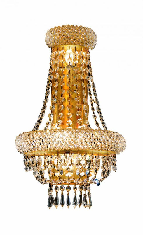 Elegant Lighting 4 Light Primo 4 Light Chrome Wall Sconce Clear Royal Model: V1803W12SC/RC