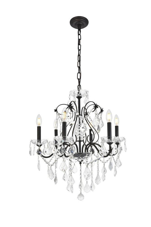 Elegant Lighting Wiley 6 Light Chandelier Model: V2015D24DB/RC