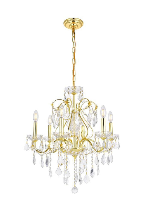 Elegant Lighting Wiley 6 Light Chandelier Model: V2015D24DB/RC