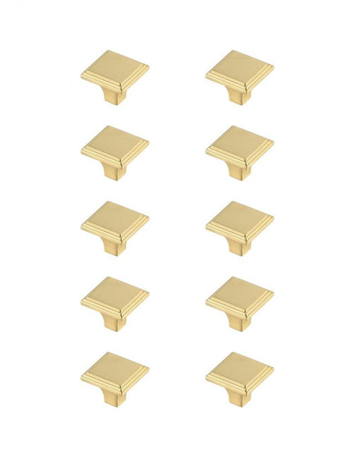 Elegant Decor Wilow 1 Inch Matte Black Square Knob Model: KB2012-MB-10PK