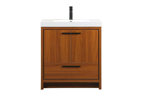 Elegant Decor Wyatt 24 Inch Single Bathroom Vanity In Walnut Model: VF46024MWT