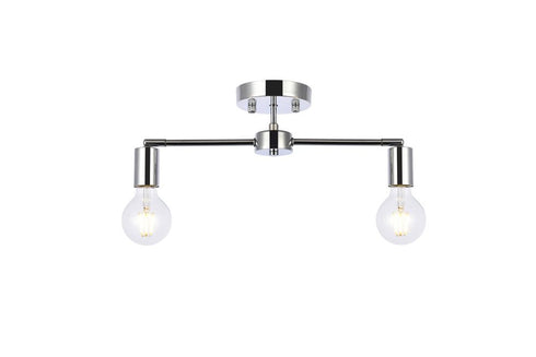 Living District Zane 2 Light Flush Mount Model: LD2348BK