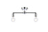Living District Zane 2 Light Flush Mount Model: LD2348BK