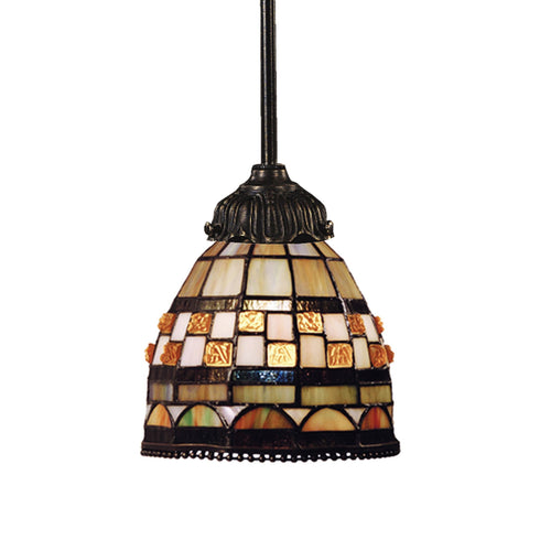 Elk Mix-N-Match Jewelstone 1 Light Mini Pendant In Tiffany Model: 078-TB-10